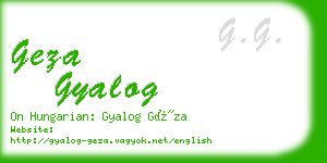 geza gyalog business card
